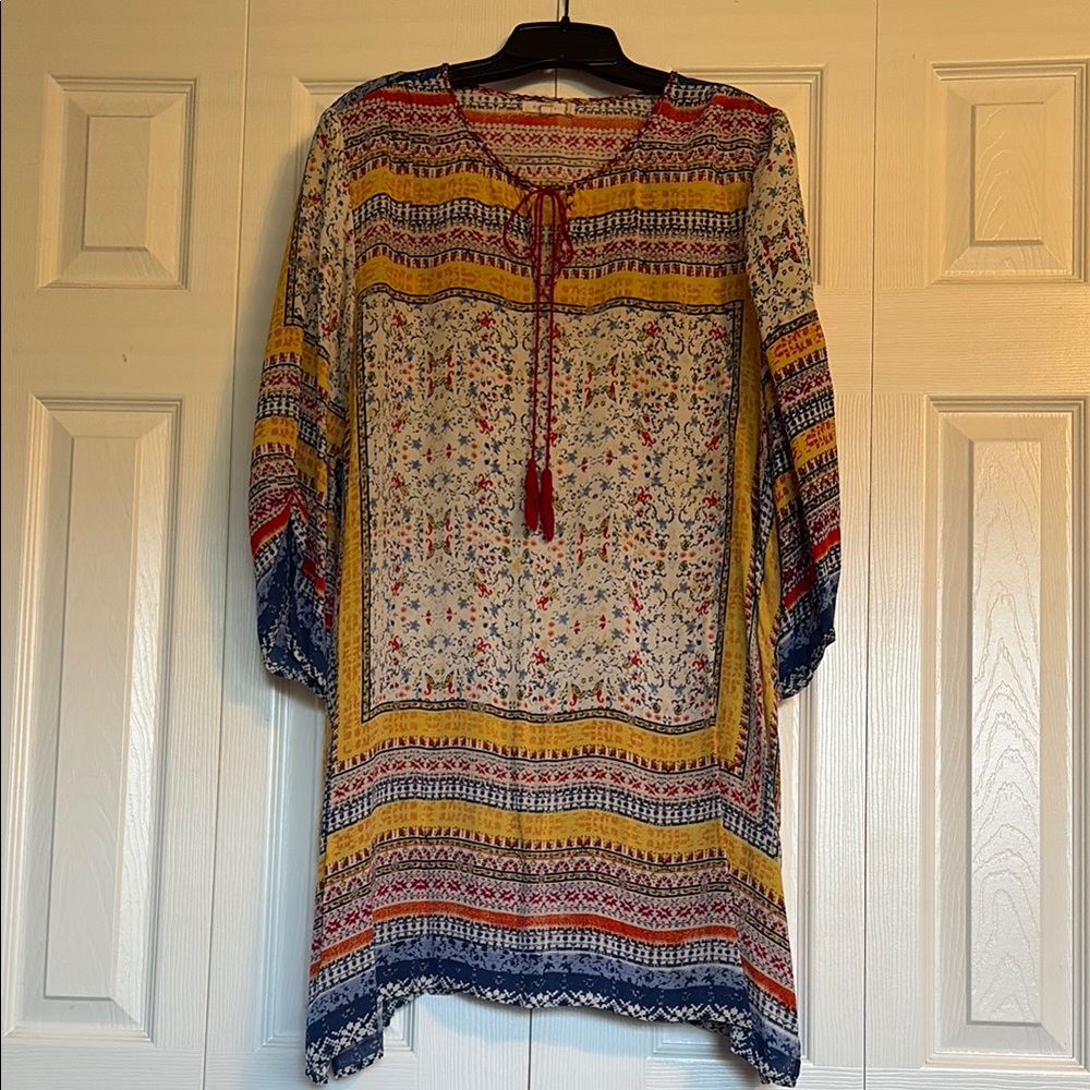 Bohemian Multicolor Tunic Top